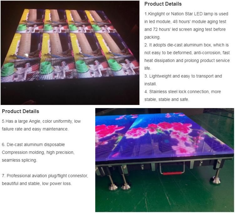 Indoor P3.91 Interactive LED Dance Floor Tile Display