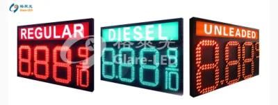 Outdoor Waterproof 16&prime; &prime; LED Gas Price Sign with Regular Diesel Unleaded Lighting Box