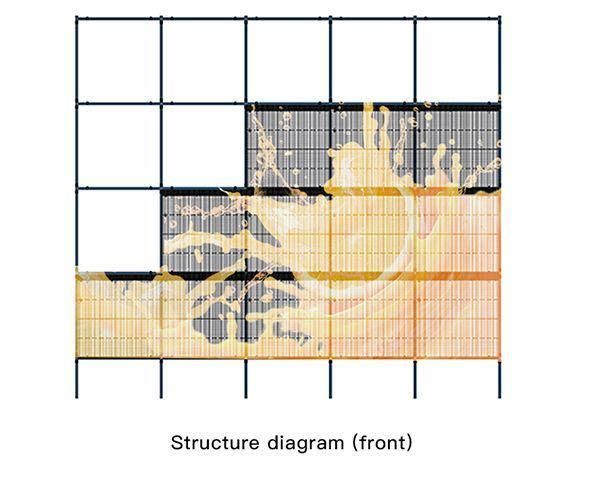 P15.625-P16 DIP Outdoor Grille Curtain LED Display High Brightness and Lightweight LED Transparent Screen