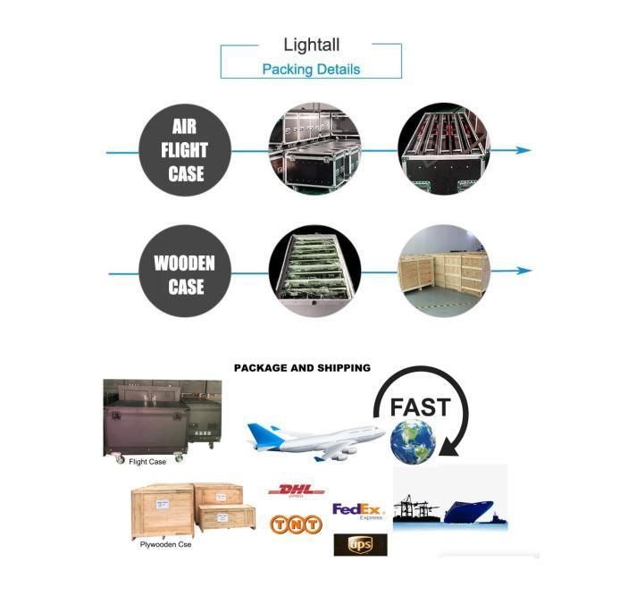 0.25m^2 Shopping Guide Fws Cardboard, Wooden Carton, Flight Case Module LED Display Screen