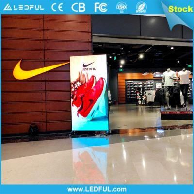Shop Window Advertising LED Video Screen Totem Poster
