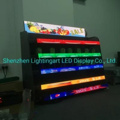 HD Advertising LED Indoor Shelf Display
