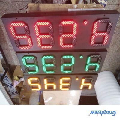 Waterproof Green Colour Price Sign Forgasstation LED Gas Price Display Board Screen