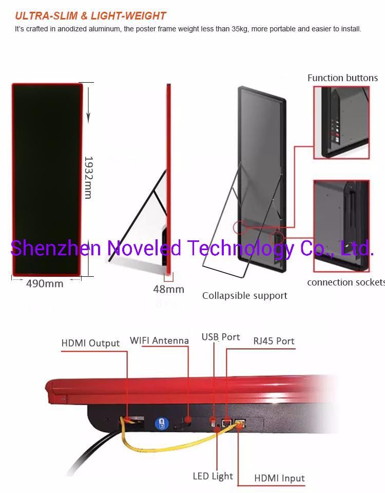 Portable P2/P2.5 Indoor LED Display Poster LED Screen