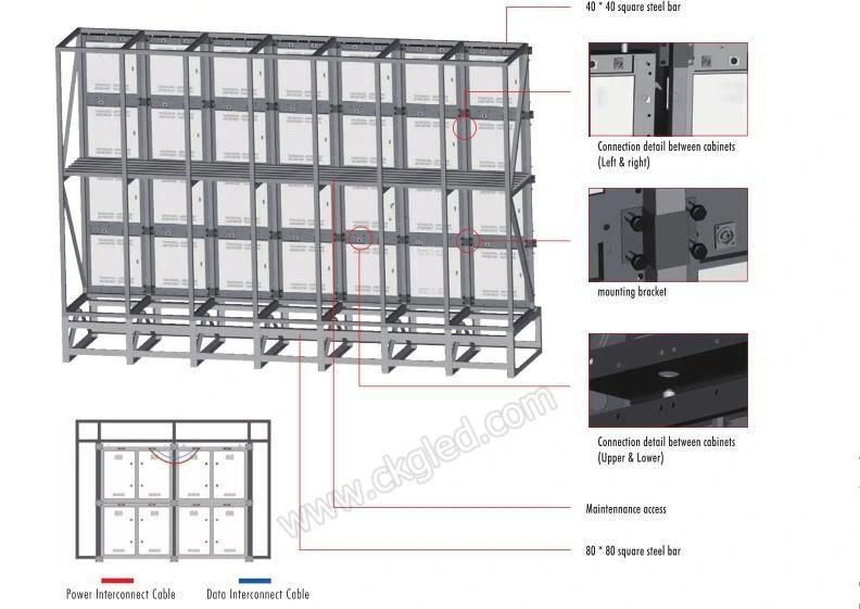 Outdoor Waterproof LED P8 RGB LED Display Panel/Display Screen