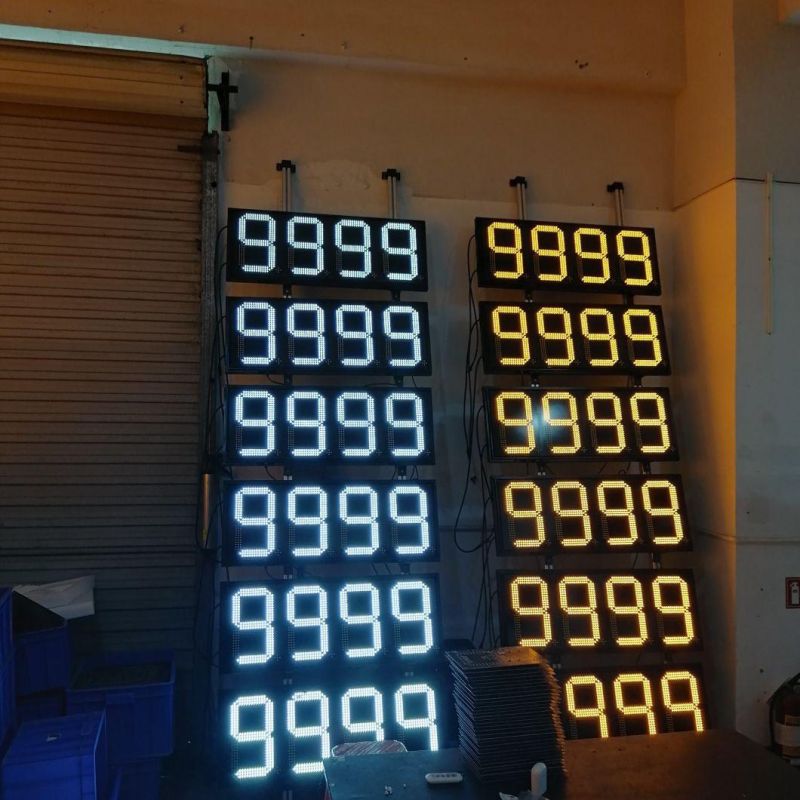 WiFi Android Wireless 8.888 8.889/10 Fuel Station Rate Display 7 Segment LED Gas Price Sign