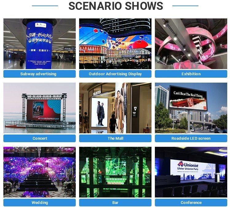HD Small Pitch LED Display CE RoHS FFC Certification P1.25 P1.56 P1.9 P2 4K LED Wall Panel Indoor & Outdoor