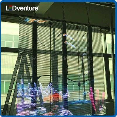 P7.8X15.6 Indoor LED Advertising Billboard Screen Transparent Display