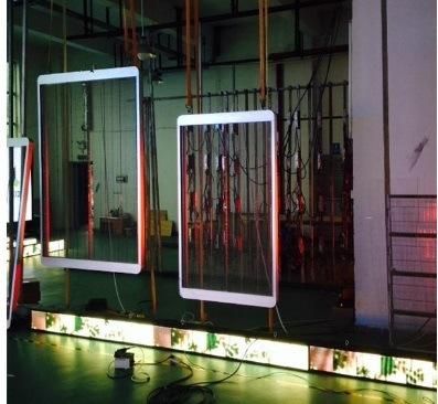 HD Lightweight P3.91 Transparent Curtain LED Display Glass LED Wall