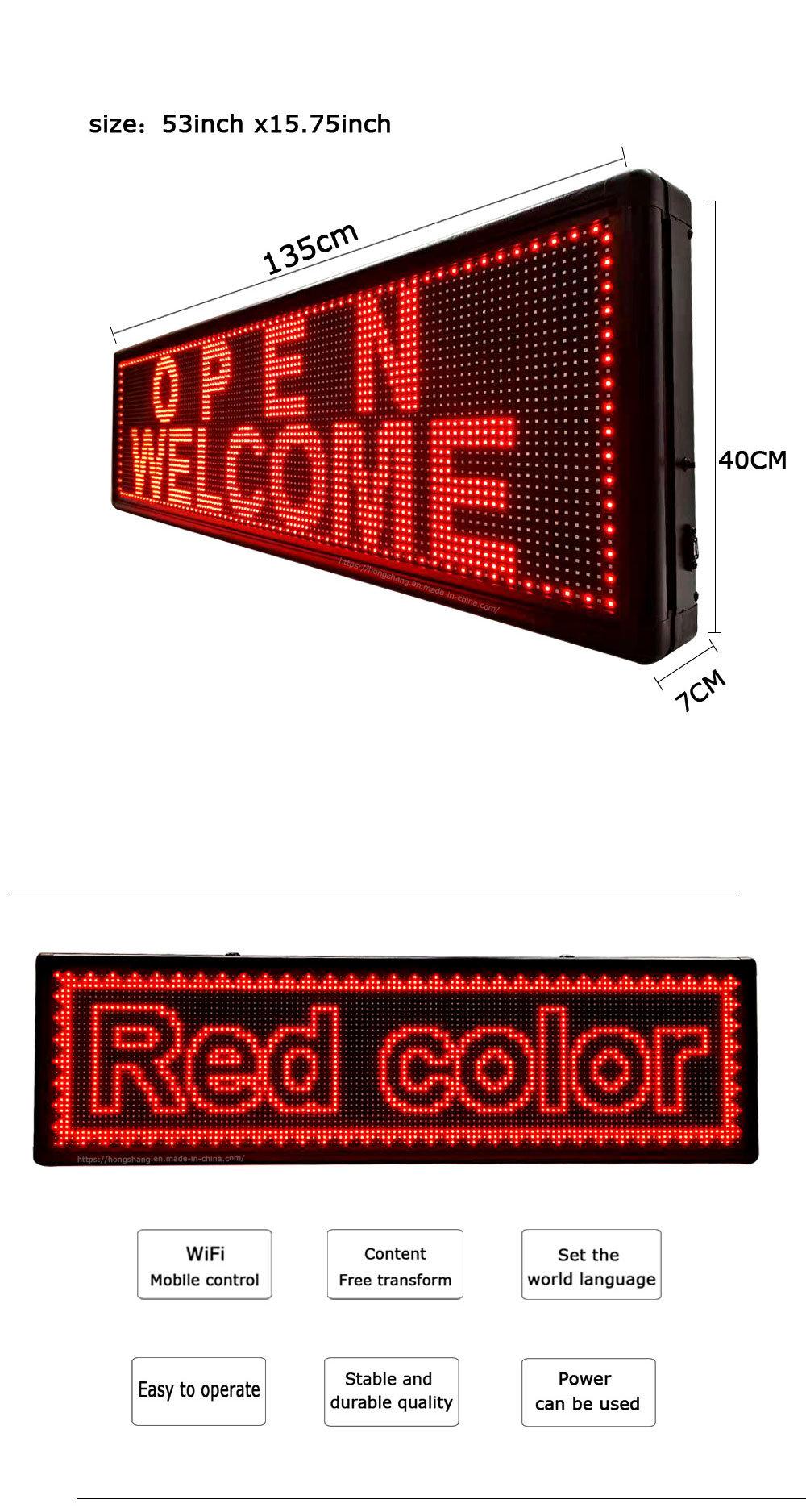 Mounting Commercial Red Advertising Screen for Indoor and Outdoor