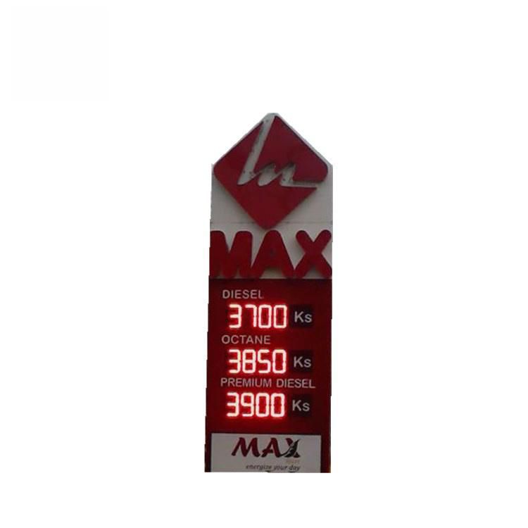 Single Color 8 Inch Digit 8888 Waterproof Gas Price LED Display Sign