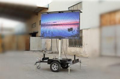 Outdoor Mobile LED Advertising Display Billboard Trailer with Solar Panel