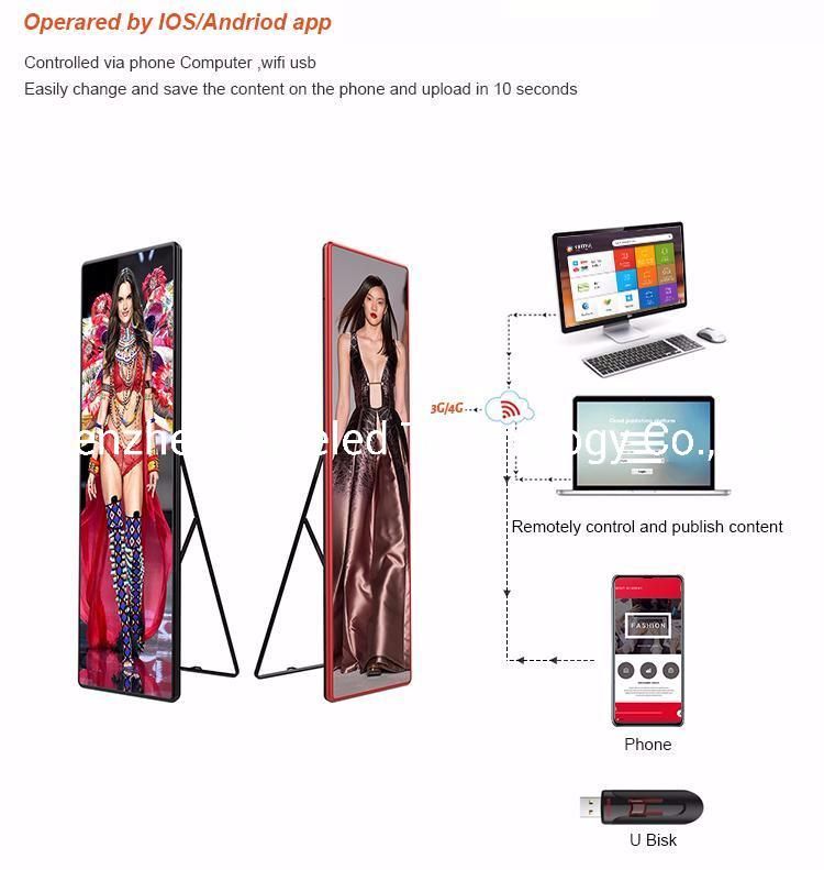 P1.8 P2 P2.5 Advertising LED Poster Mirror Display Screen