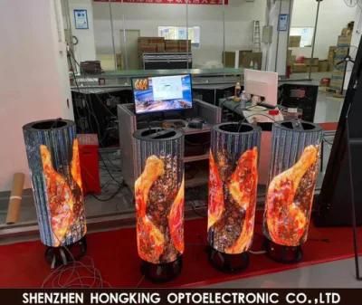 P1.5 P1.8 Indoor Flexible Fixed Cylinder LED Display Screen Board for Advertising