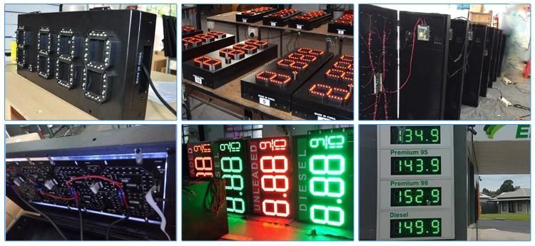 18 Inch White Color Digital Numbers Module 7 Segment LED Display for Oil Price LED Signs LED Gas Price Remote Control