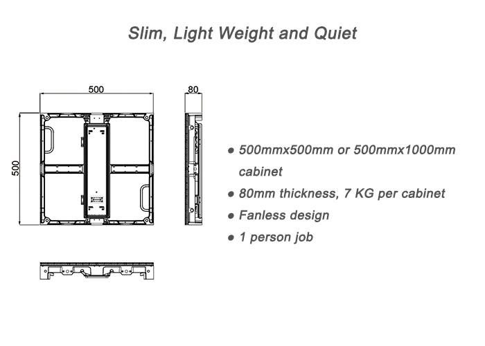 P3.91 HD 50X100cm Outdoor Rental LED Display with Kinglights SMD1921