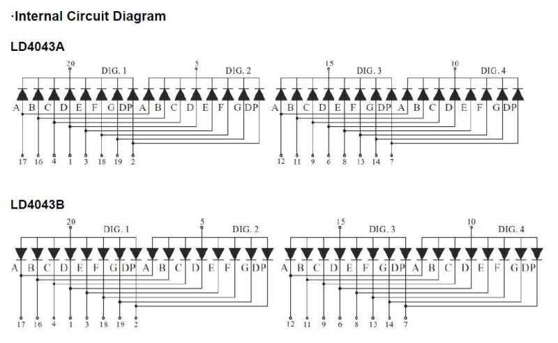 0.4 Inch 4 Digits 7 Segment LED Display with 4 Dp with RoHS From Expert Manufacturer