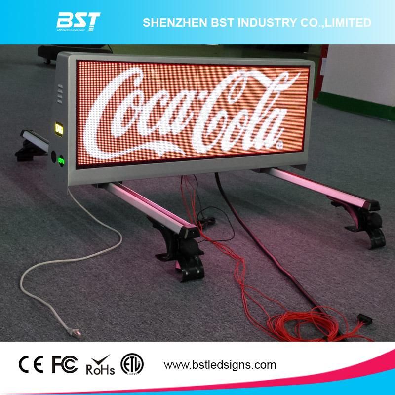 Dual Side P5 Full Color Taxi Roof LED Advertising Display Screen with 3G/4G/WiFi Controller