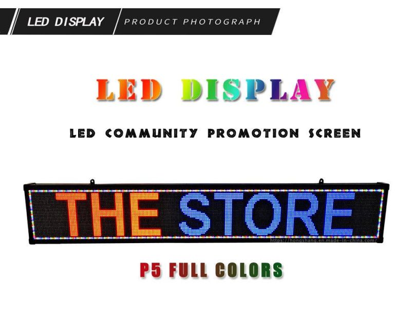 Indoor Full Color Screen Advertising Text Signage LED Display Signs