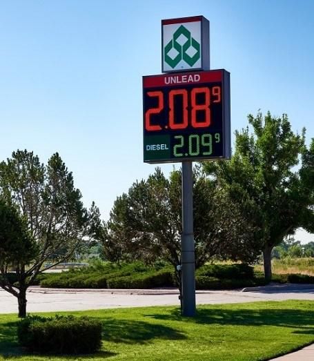 Europe Remote Control Outdoor Digital Petrol Gas Price LED Display