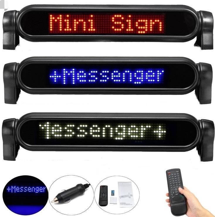 Car Rear Window Remote Control Scrolling Message LED Car Sign