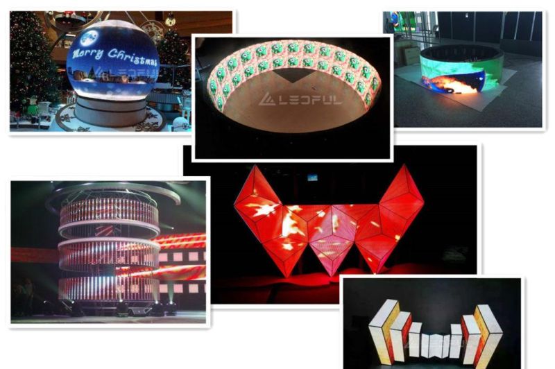 P3 Curved Flex LED Screen Circular Advertising