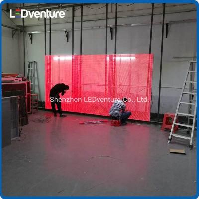 Indoor Outdoor P3.9X7.8 Transparent LED Advertising Display