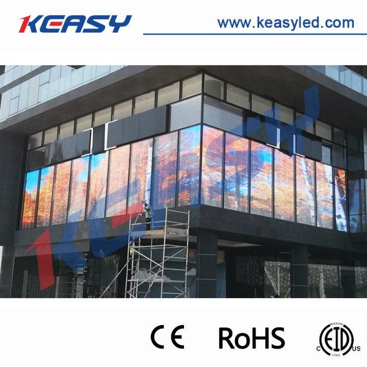 P10 Transparent Glass LED Display (LED Screen) for Advertising Billboard