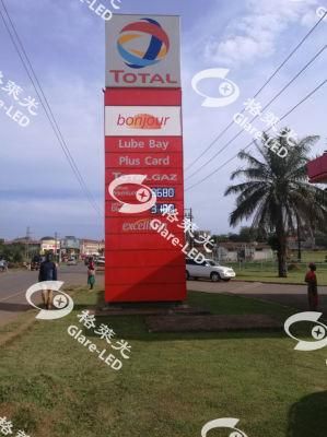 Petrol Station Gas Station LED Digital Signage Advertising Pylon Sign for Price Display