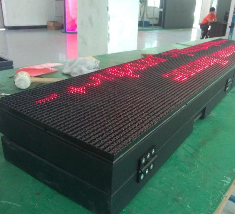 TF Control Card 1600mm*480mm DIP P10 Single Color Outdoor LED Display Sign R/G/B/W/Y Customized