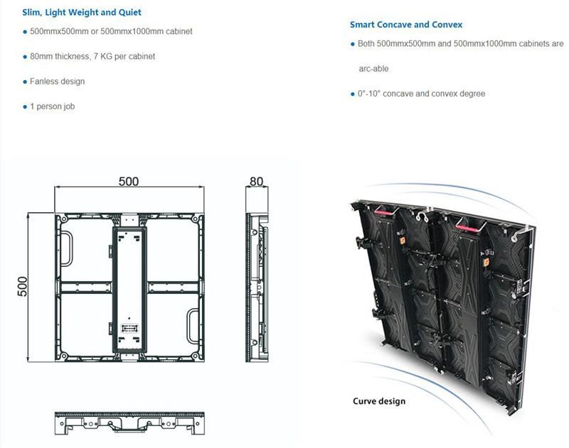 50X50cm Panel P2.6 Indoor Rental LED Display with Nationstar LEDs