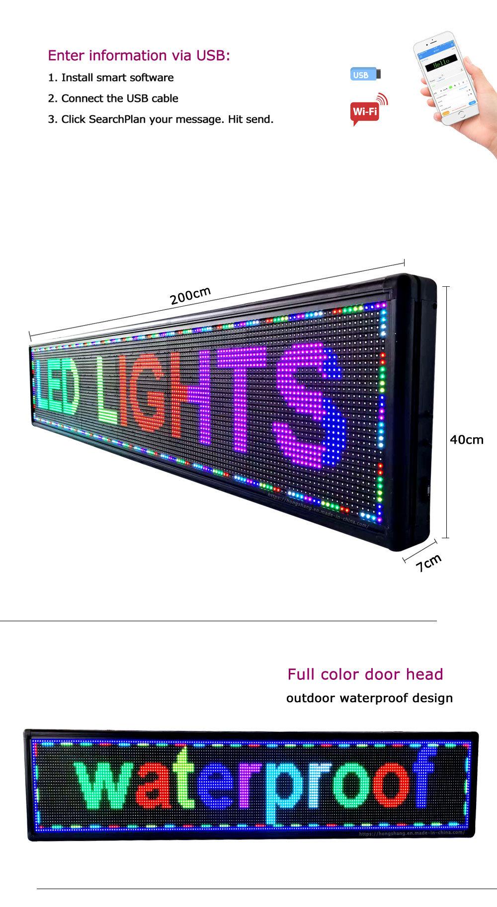 P10mm Full Color IP65 LED Video Display Outdoor DOT Matrix Graphic Advertising Playback