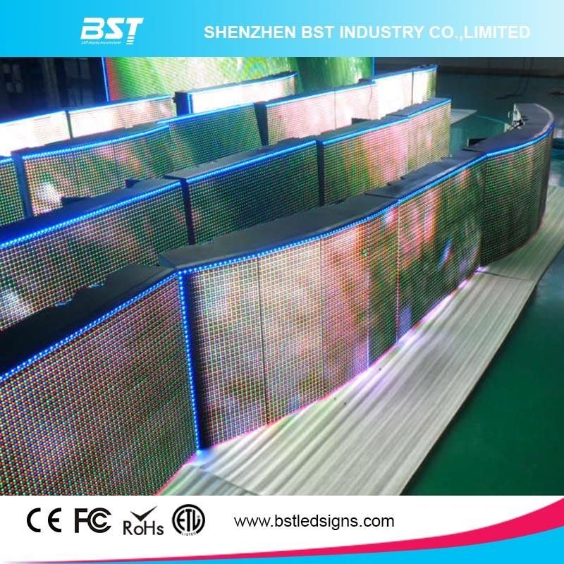 Flexible P8 Curved LED Advertising Display Screen with H140 / V140 Viewing Angle for Shopping Mall