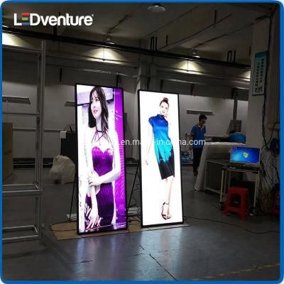Indoor Standing Advertising Panel Poster Transparent LED
