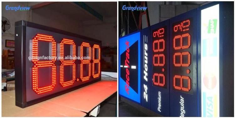 Manufacturer 8/12/16/32 Inch Display LED High Lighting LED Digital Board LED Sign Fuel LED Number Board