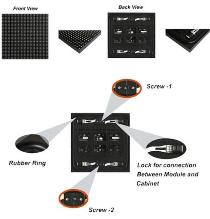 Programmable LED Sign P6.67 Outdoor Front Service LED Module 320*320mm Video Advertising Outdoor LED Display Sign