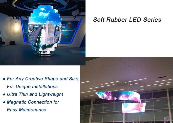 Light Weight P2.5 Soft Flexible LED Display for Archiving Irregular Shape Screens
