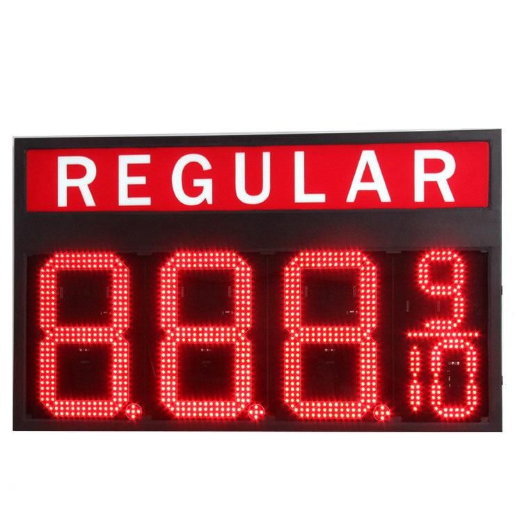 Reusable Waterproof 12inch LED Gas Price Display Senior Dustproof LED Display