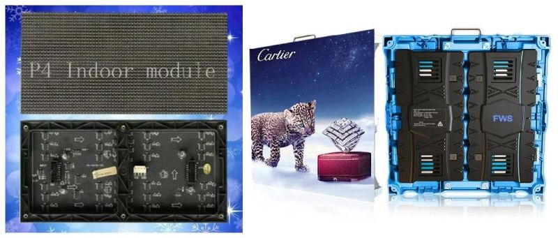 Indoor P4 Fixed Front Service LED Display with 768X768mm Die-Casting Aluminum Cabinet