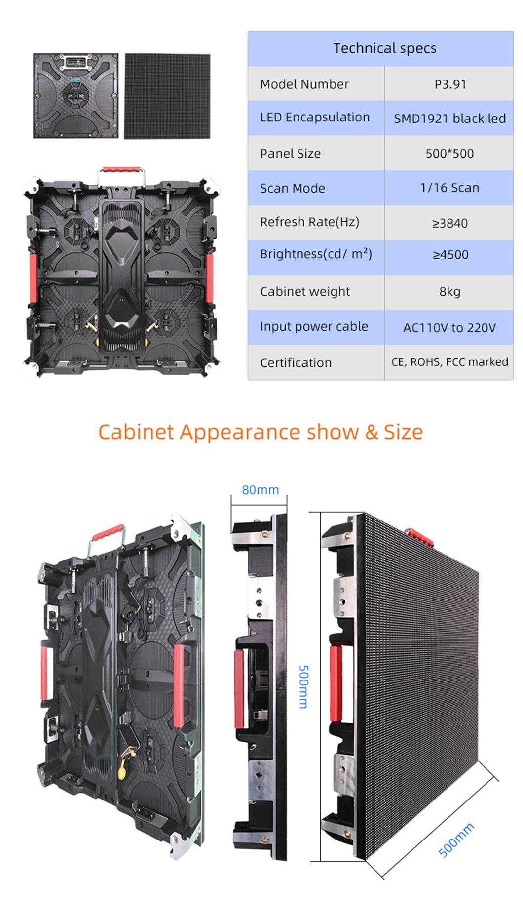 Chinese LED Display Manufacturer Rental LED Screen P3.91