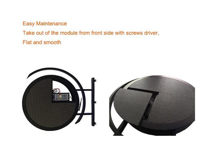 Circle Outdoor Advertising Screen Logo Sign Round LED Display