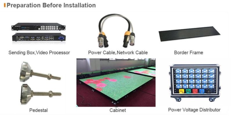 SMD P4.81 Lamp Full Color 1920Hz Indoor Rental Dancing Floor LED Display for Stage