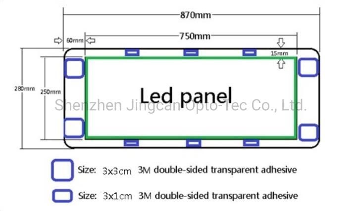 LED Car Rear Window Digital Display P2.6-5.2mm Transparent Car Rear Window LED Display
