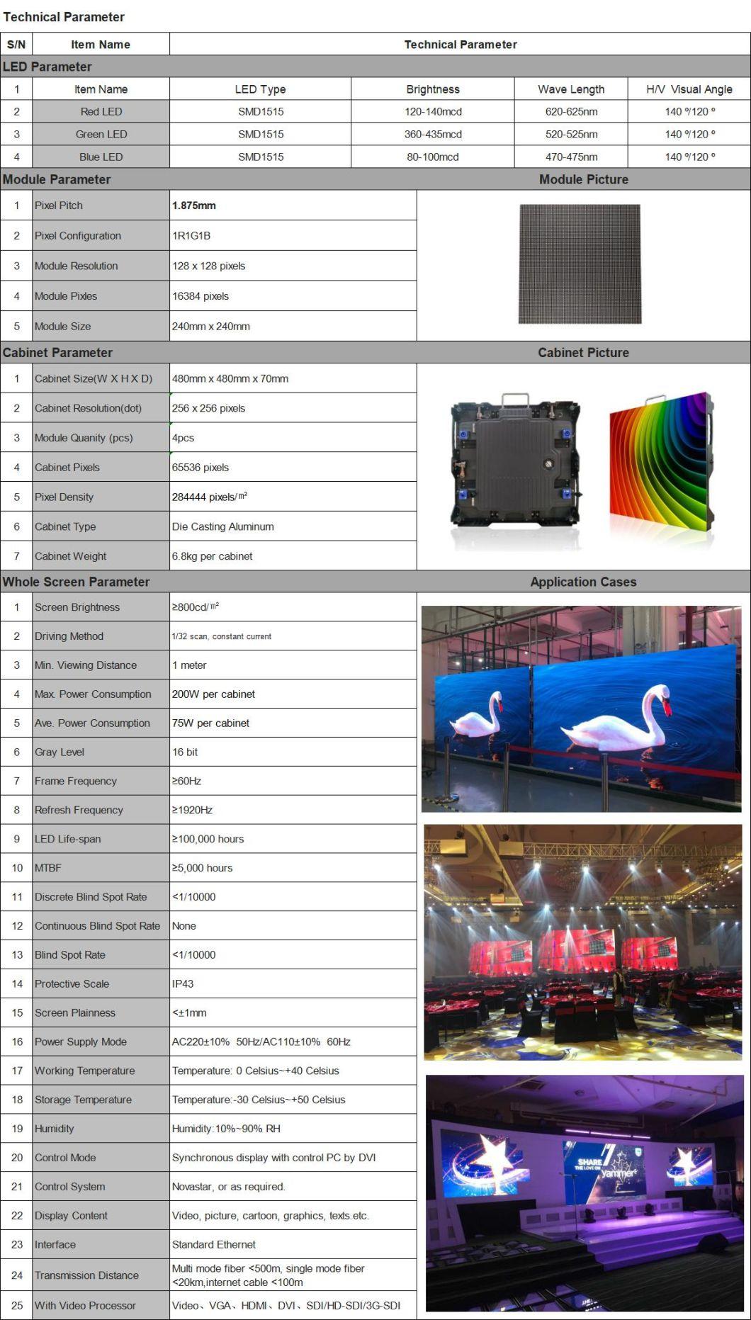 P1.8 Interior Display Video Purpose Electronic Display Board LED Screen