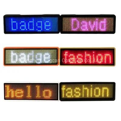 Programmable Scrolling Button LED Name Badge Wearable LED Display