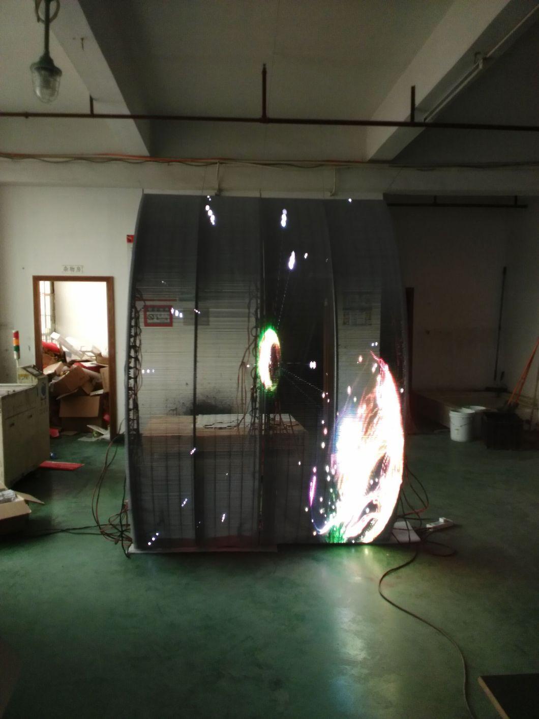 Mesh Curtain Window See-Through Glass Screen Transparent LED Display