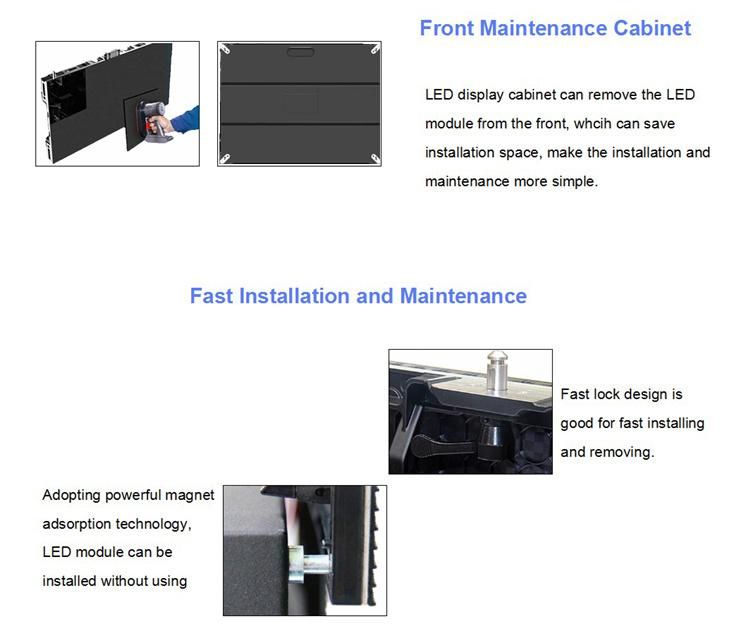 Factory Direct Indoor Multi Screen Display LED Panel Video Wall