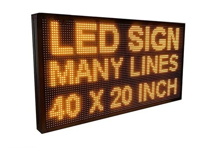 P10 DIP Yellow Message Digital Billboard LED Display Sign for Parking Lot