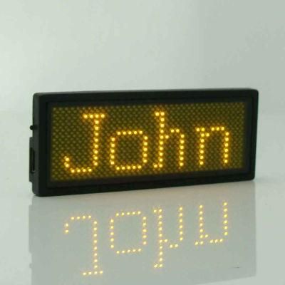 Yellow Color LED Name Badge (BST1236SY)