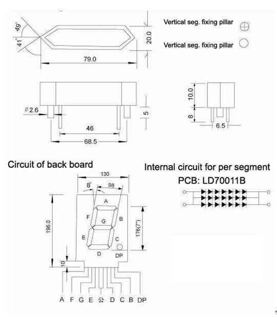 7 Inch Single Digit Assembly 7 Segment LED Display with RoHS From Expert Manufacturer